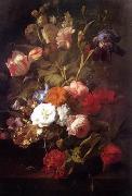 unknow artist Floral, beautiful classical still life of flowers.128 oil painting reproduction